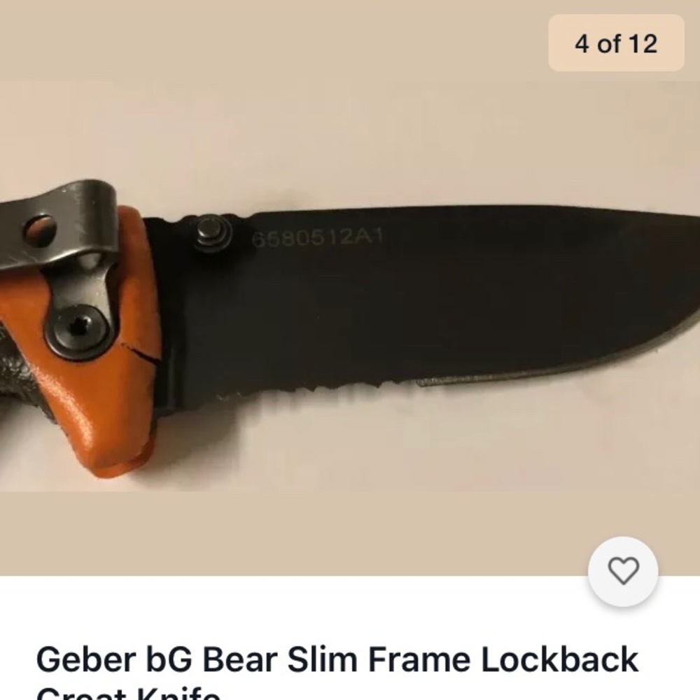 Gerber lock back knife